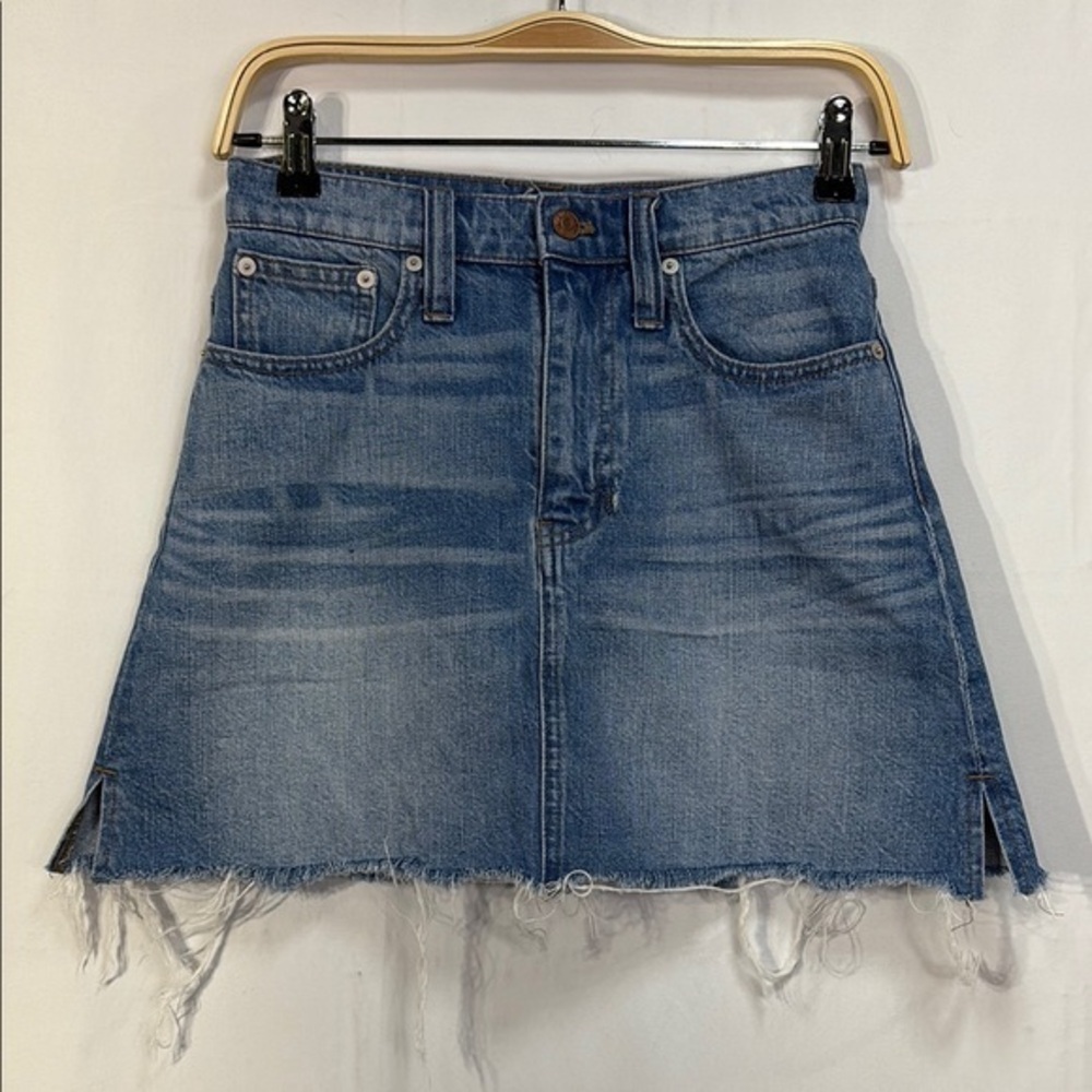 🌽Madewell Casual Blue A-line Mini Skirt
